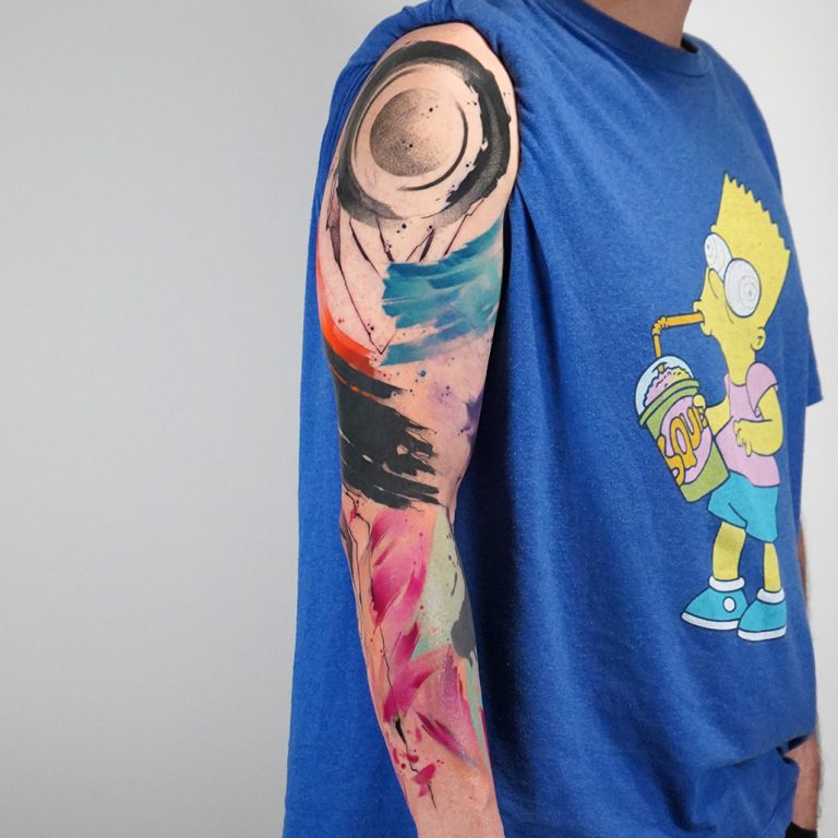 Watercolor Gamer Ink on Arm