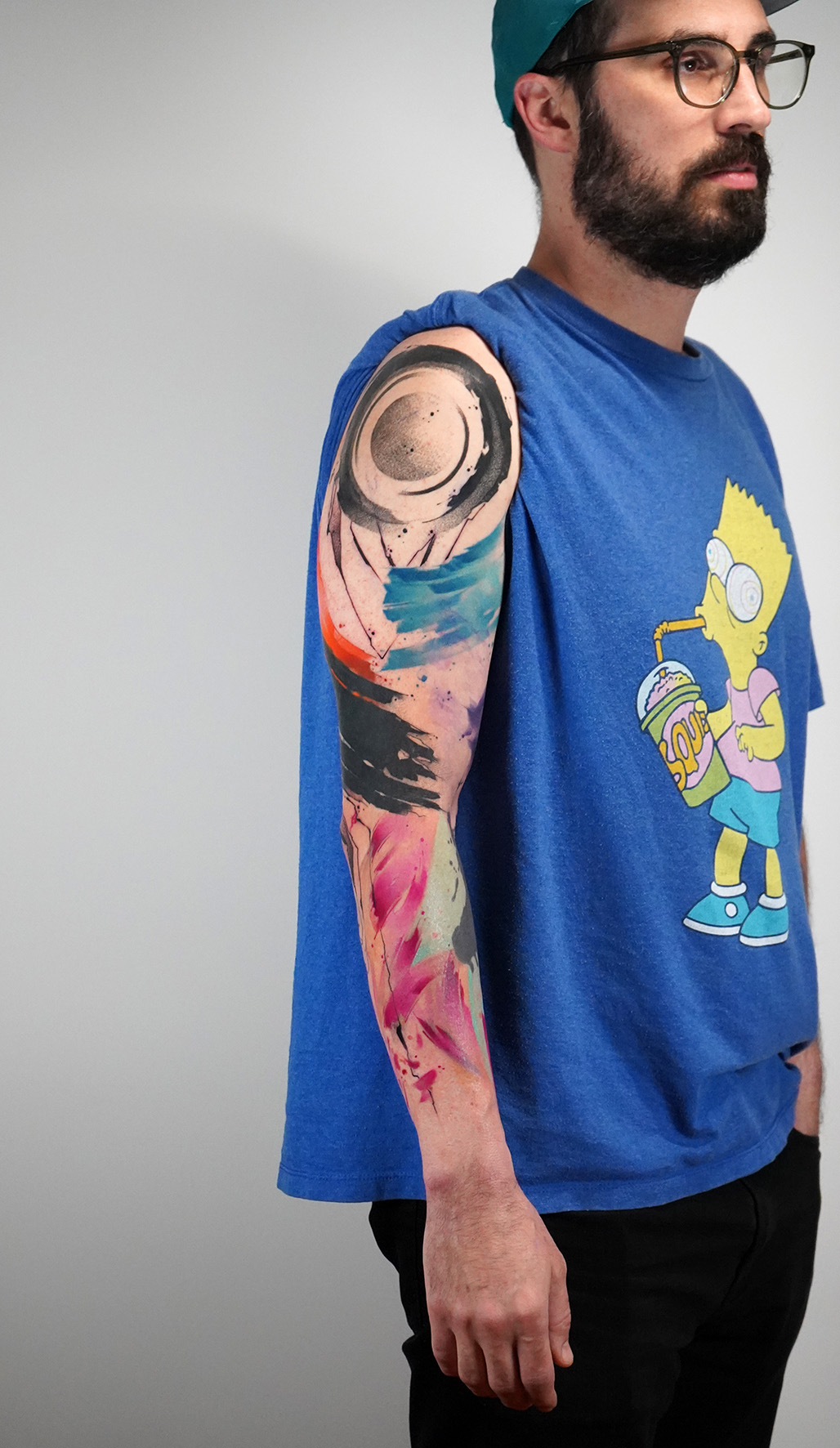 Watercolor Gamer Ink on Arm
